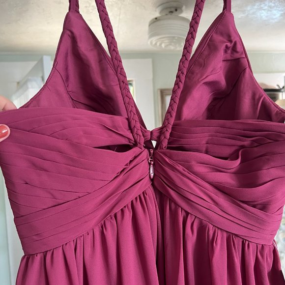 Azazie Rowena Bridesmaids Dress, Mulberry, Size 10 - Picture 5 of 6